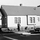 Allen Home at 5th Avenue and H Street, Anchorage.  Jerry T. Allen purchased this home in 1944.