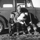 Moritz Andresen with sons, Carl and Fred, 1937.