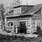 The Johnson home at 1121 6th Avenue, Anchorage. This log home was built in 1917 by Isak Bloomquist.
