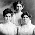 The Thompson girls: Ann, left, and her sisters. Ceil is at center; Isabel at right.