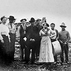 Charles and Matilda Olson's wedding "Chivaree" in Takotna, Alaska, 1912.
